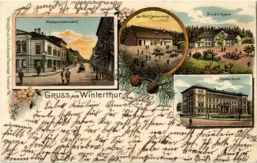 Gruss aus Winterthur - Litho -N2948