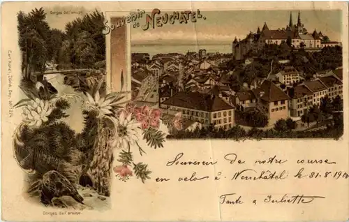 Souvenir de Neuchatel - Litho -N4036