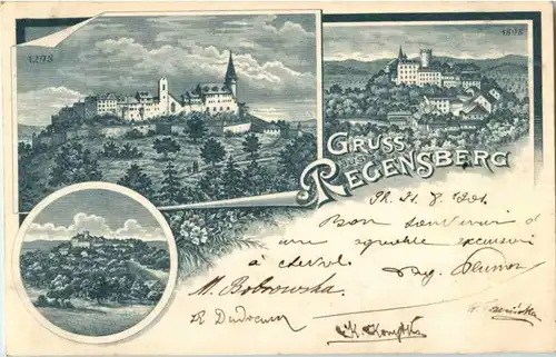 Gruss aus Regensberg - Litho -N3160