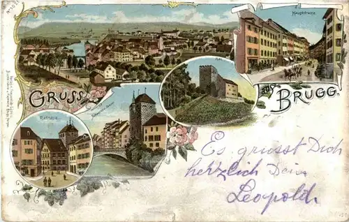 Gruss aus Brugg - Litho -N3310