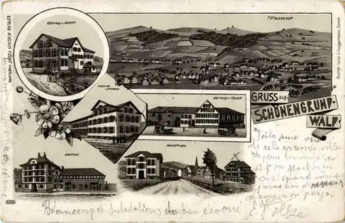 Gruss aus Schönengrund Wald - Litho -N2716