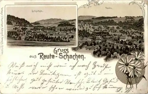 Gruss aus Reute Schachen - Litho -N2718