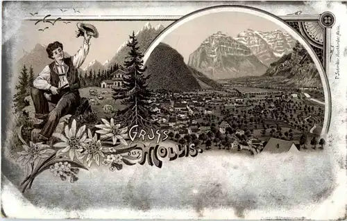 Gruss aus Mollis - Litho -N2776