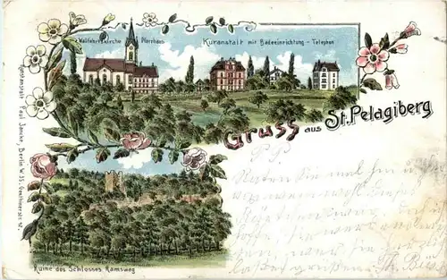 Gruss aus St. Pelagiberg - Litho -N2790