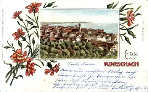 Gruss aus Rorschach - Litho -N2818