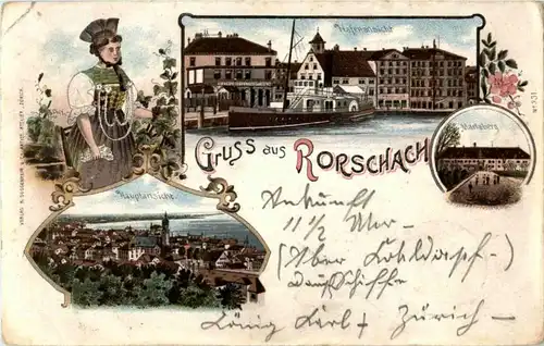 Gruss aus Rorschach - Litho -N2820