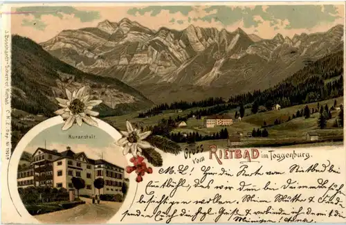 Gruss aus Rietbad - Litho -N2842