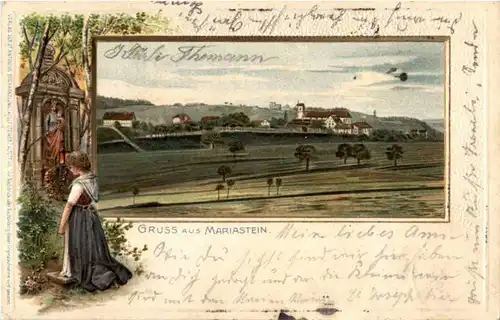 Gruss aus Mariastein - Litho -N3008