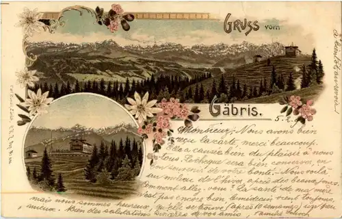 Gruss vom Gäbris- Litho -N3234