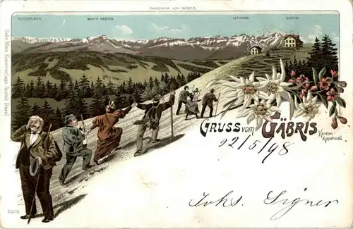 Gruss vom Gäbris- Litho -N3236