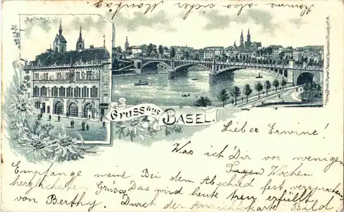 Gruss aus Basel - Litho -N3568