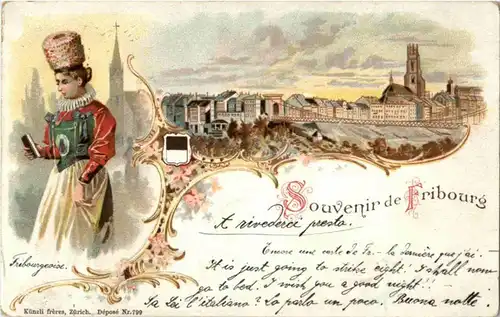 Souvenir de Fribourg - Litho -N3480