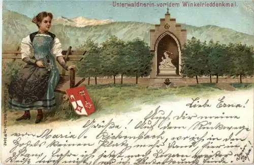 Unterwaldnerin Tracht -N4280