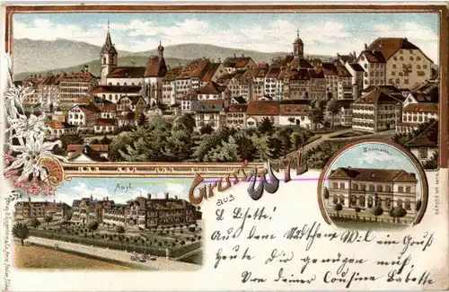 Gruss aus Wyl - Litho -N2674