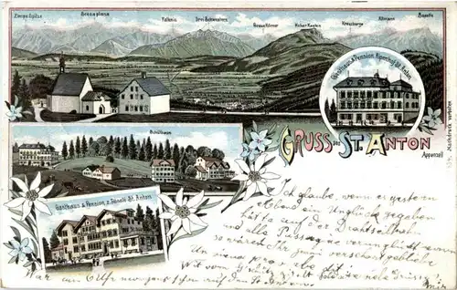 Gruss aus St. Anton - Litho -N2766