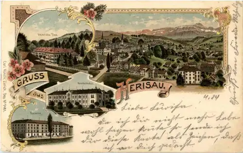 Gruss aus Herisau - Litho -N2830