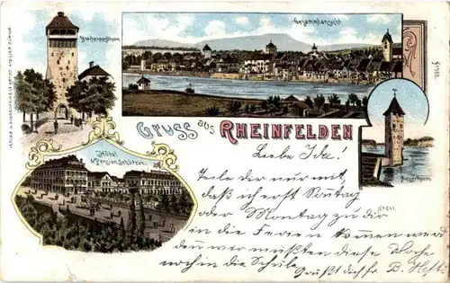 Gruss aus Rheinfelden - Litho -N2884