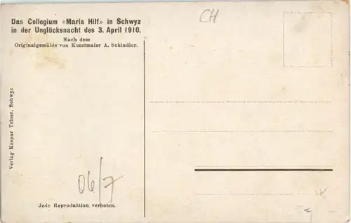 Schwyz - Unglücksnacht 1910 -N4602