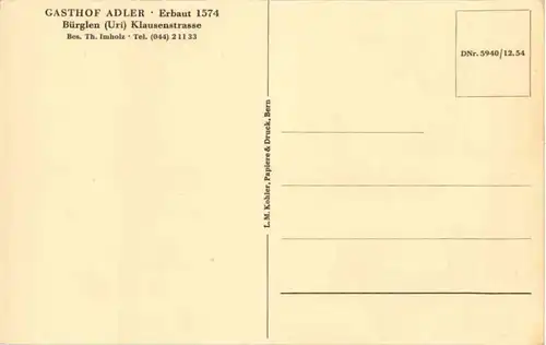 Bürglen - Gashof Adler -180734