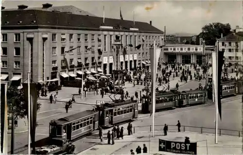 Basel - Mustermesse mit Tram -N5796