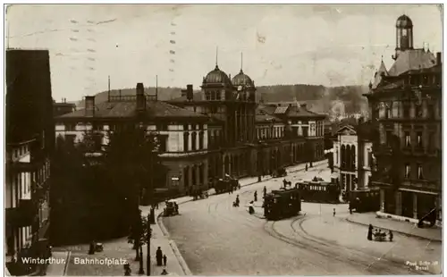 Winterthur - Bahnhofplatz mit Tram -138118