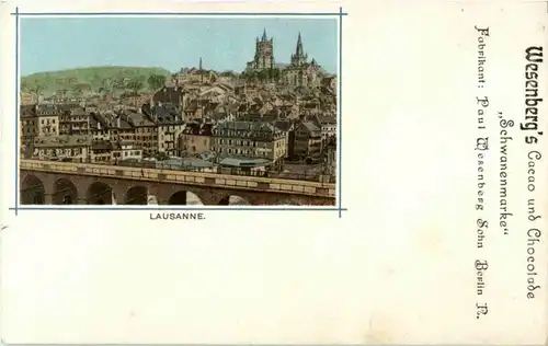 Lausanne - Werbekarte Wesenbergs Cacao -187562