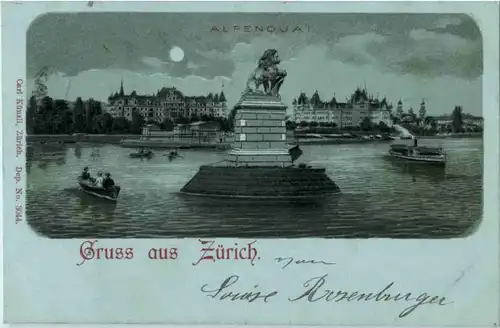 Gruss aus Zürich - Litho -187606