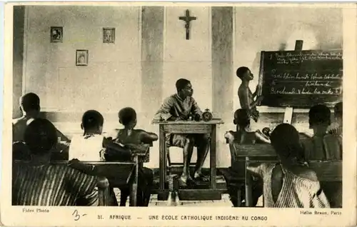 Congo - une Ecole Catholique Indigene -182922