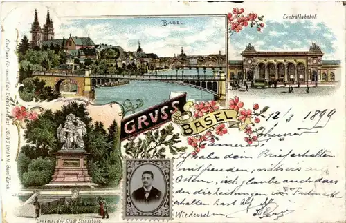 Gruss aus Basel - Litho -187220