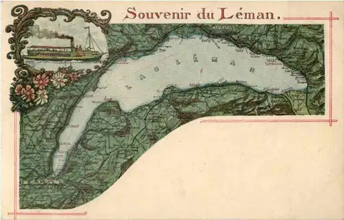 souvenir de Lac Leman - Litho -187274