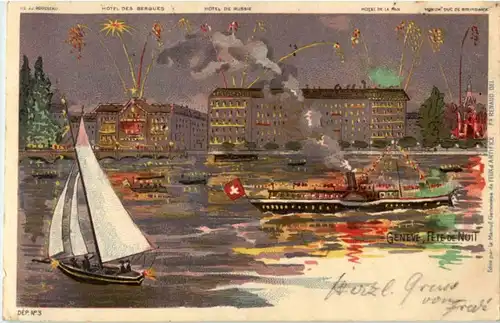 Geneve - Fete de Nuit - Litho -187344