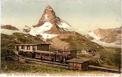 Station Riffelberg mit Zug -186844