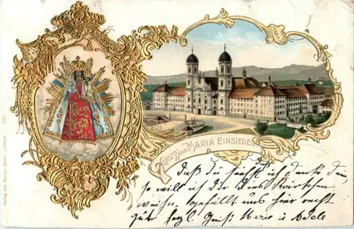 Gruss aus Maria Einsiedeln - Prägekarte -187568