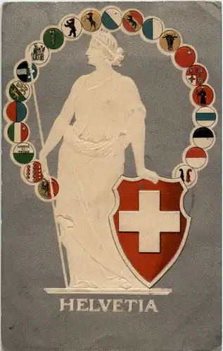 Helvetia - Prägekarte -187494