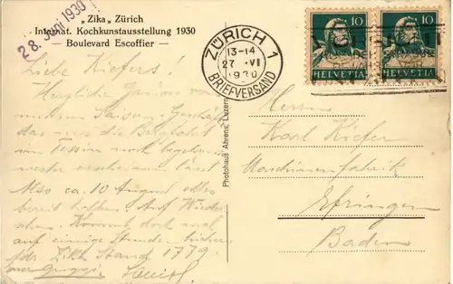 Zürich - Zika 1930 -186826