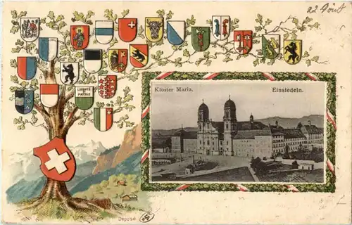 Einsiedeln - Prägekarte -187594