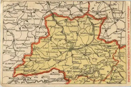 Porrentruy - Landkarte -180482