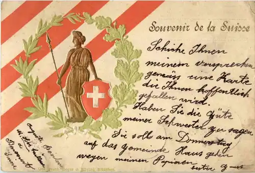 Souvenir de la Suisse - Prägekate -187182