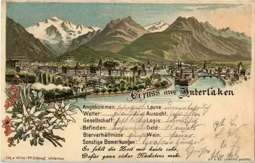Gruss aus Interlaken - Litho -187460