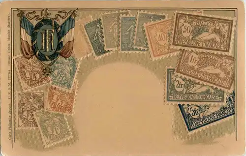 France - Briefmarken - stamps - Prägekarte -13856