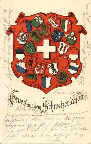 Gruss aus dem Schweizerlande - Prägekarte -187600
