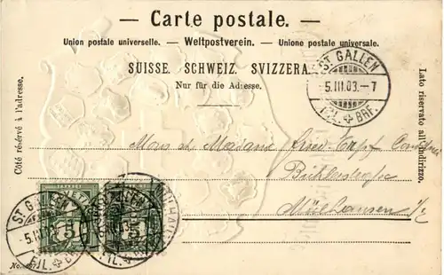 Gruss aus dem Schweizerlande - Prägekarte -187600