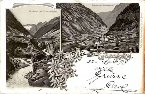 Gruss aus Goeschenen Litho 1898 -180802