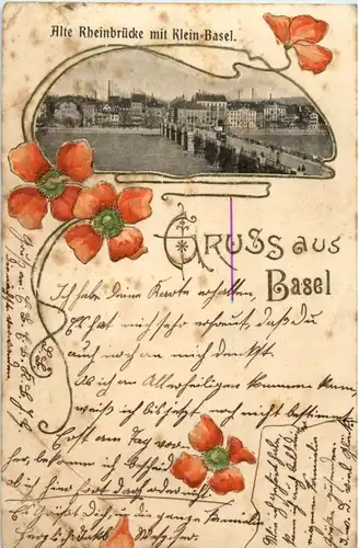 Gruss aus Basel - Prägekarte -187218