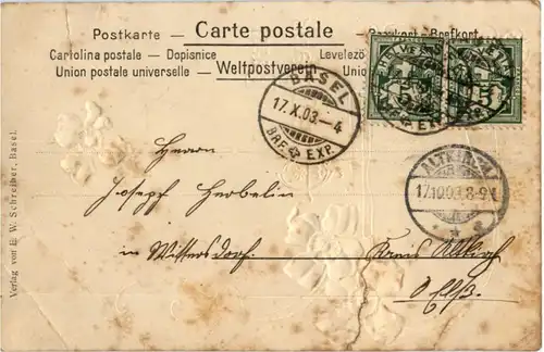 Gruss aus Basel - Prägekarte -187218