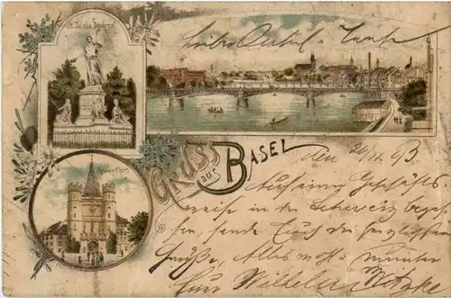 Gruss aus Basel - Litho -187544