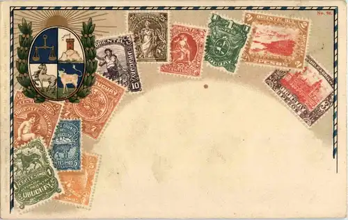 Uruquay - Briefmarken - stamps - Prägekarte -13862
