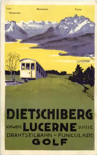 Luzern - Dietschiberg - Drahtseilbahn - Funiculaire Golf -141212