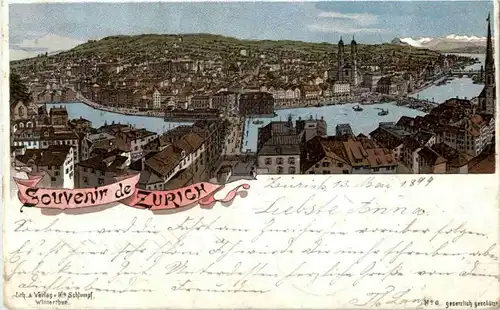 Gruss aus Zürich - Litho -175934