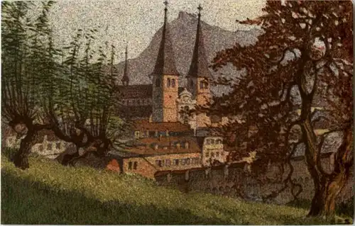 Luzern - Künstlerkarte Ernst E. Schlatter -141446